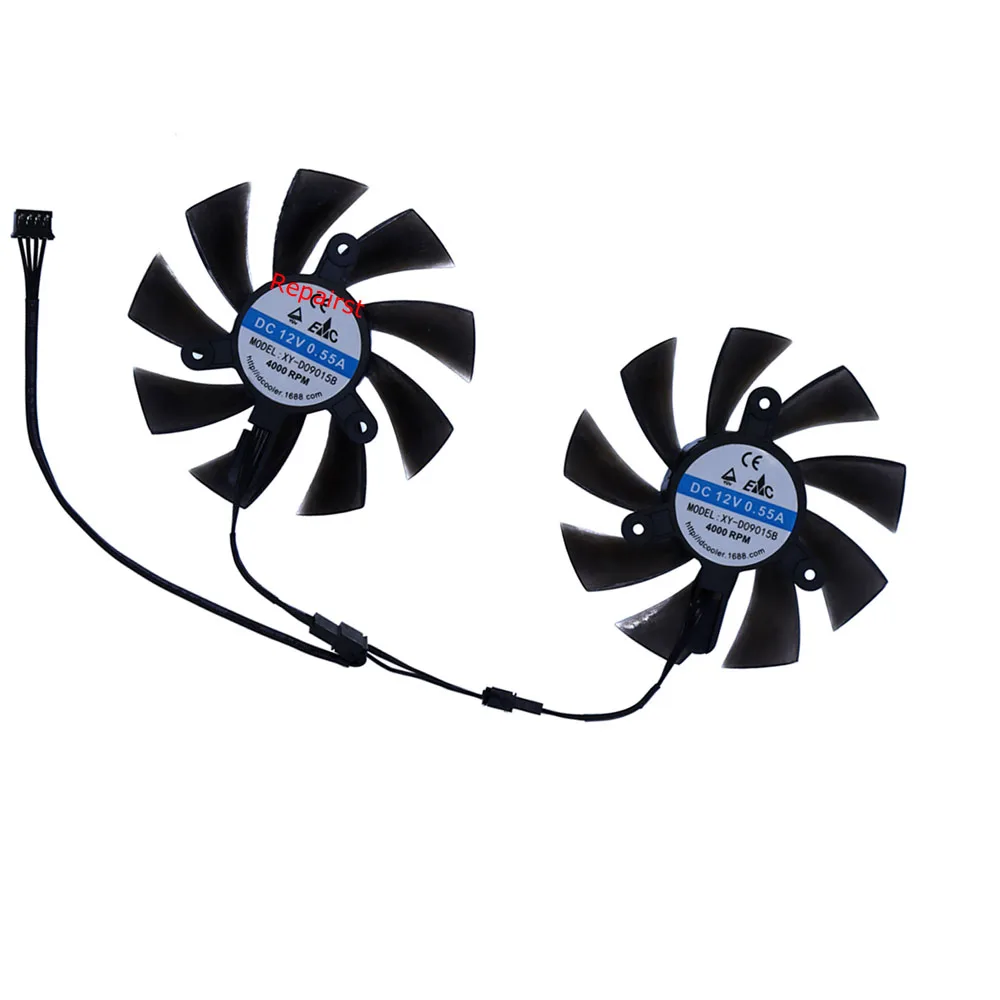 Rx 580 8Gb 2048Sp Gpu - 2 pz/set, ventola della scheda grafica,