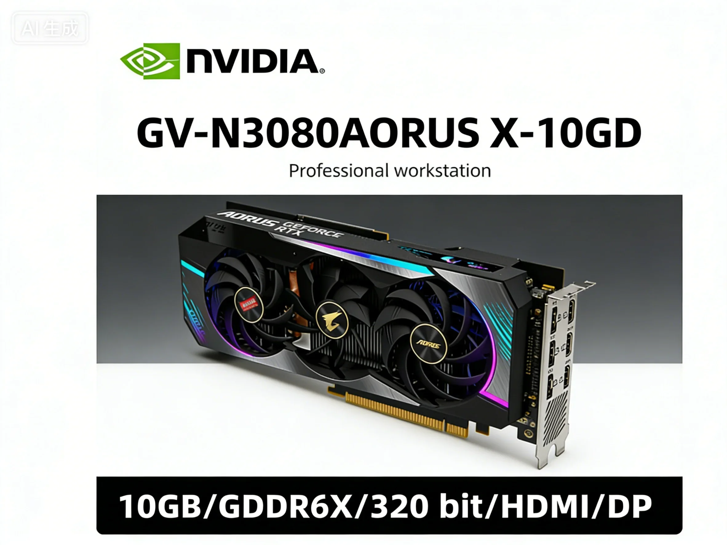 Rtx 3080 10Gb Gpu - Scheda grafica per PC da gaming