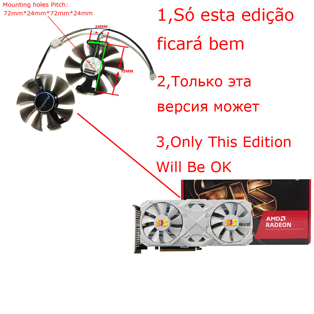 2 pz/set, ventola per schede V - Rx 580 8Gb 2048Sp Gpu recensione e prezzo