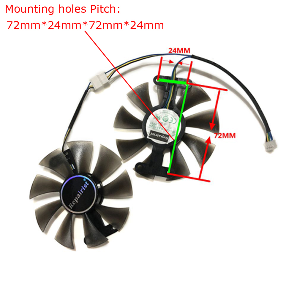 2 pz/set, ventola per scheda V - Rx 580 8Gb 2048Sp Gpu recensione e prezzo