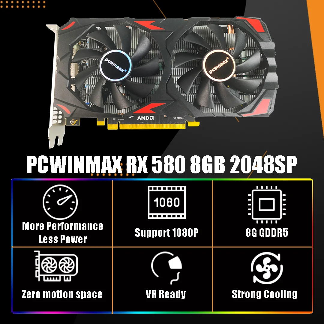 PCWINMAX Nuova scheda grafica  - Rx 580 8Gb 2048Sp Gpu recensione e prezzo